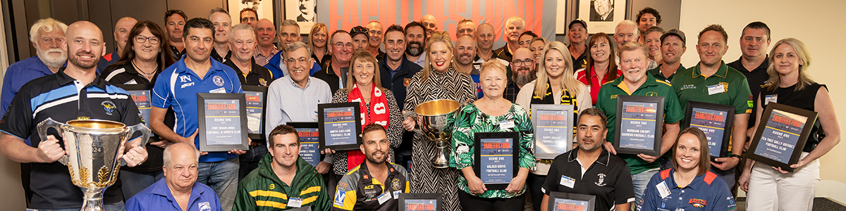 Grant recipients from footy clubs across the state